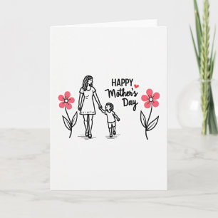 Liefdevolle Volwassene En Kind Kaart