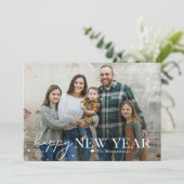 Liefdevolle Vorst Gelukkig Nieuwjaar Fotokaart Feestdagenkaart (Staand voorkant)