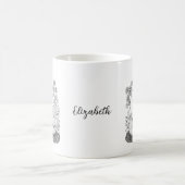 Liefdevolle vos paar knuffel inkt tekening aangepa koffiemok (Center)