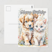 Liefdevolle vrienden voor altijd briefkaart (Voorkant / Achterkant)