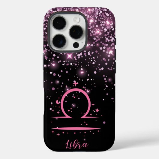 Liefdevolle Weegschaal Glitter Print Telefoonhoes Case-Mate iPhone Case (Achterkant)