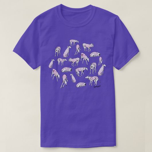 Liefdevolle windhonden t-shirt (Design voorkant)