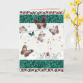 Liefdevolle woorden Moederdag Oriental Butterfly Kaart (Gele Bloem)