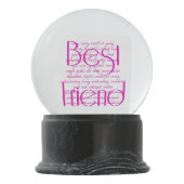 Liefdevolle woorden voor beste vriend sneeuwbol (Achterkant)