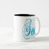 Liefdevolle woorden voor een kind tweekleurige koffiemok (Voorkant rechts)