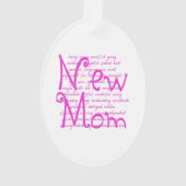 Liefdevolle woorden voor een nieuwe moeder ornament (achterkant)