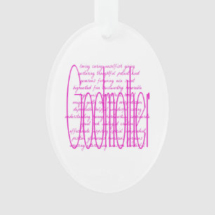 Liefdevolle woorden voor een peetmoeder ornament