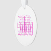 Liefdevolle woorden voor een peetmoeder ornament (voorkant)