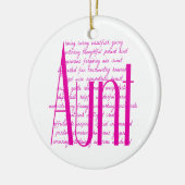 Liefdevolle woorden voor tante keramisch ornament (Links)