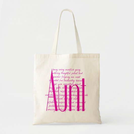 Liefdevolle woorden voor tante tote bag (Voorkant)