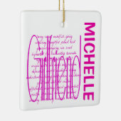 Liefdevolle woorden voor Vriendin CUSTOM Keramisch Ornament (Rechts)