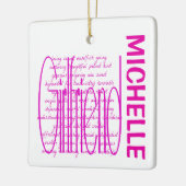 Liefdevolle woorden voor Vriendin CUSTOM Keramisch Ornament (Links)