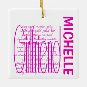 Liefdevolle woorden voor Vriendin CUSTOM Keramisch Ornament