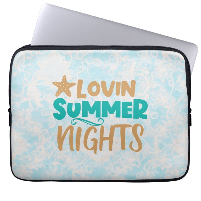 Liefdevolle zomeravonden: warme avonden magie omar laptop sleeve (Voorkant)
