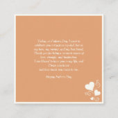 Liefdevolle zonsondergang Omarm Etnische Vader & Z Informatiekaartje (Achterkant)