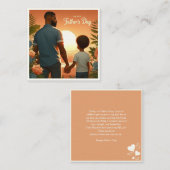 Liefdevolle zonsondergang Omarm Etnische Vader & Z Informatiekaartje (Voorkant / Achterkant)