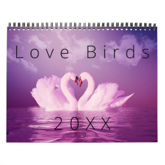 Liefdevolle zwanen Mooie Tortelduifjes Foto Collec Kalender