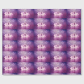 Liefdevolle zwanen vorm hart Paarse roze gepersona Cadeaupapier (Vlak)