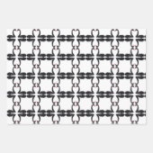 Liefdevolle zwarte zwanen inpakpapier vellen (Voorkant 3)