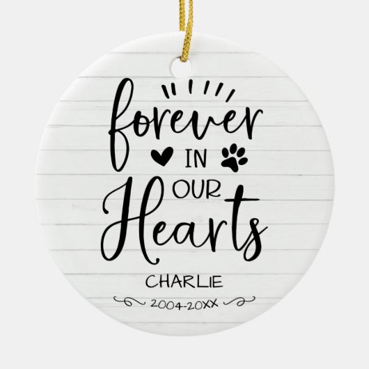 Liefelijk Rustiek Boerderijhuis Dierherdenking Ker Keramisch Ornament (Voorkant)