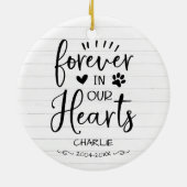 Liefelijk Rustiek Boerderijhuis Dierherdenking Ker Keramisch Ornament (Achterkant)