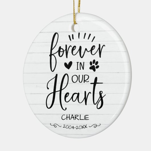 Liefelijk Rustiek Boerderijhuis Huisdier Herdenkin Keramisch Ornament (Links)