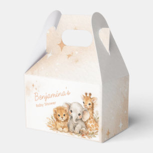 Liefelijke Leeuw Olifant Giraffe Boho Aards Neutra Bedankdoosjes