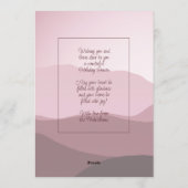 Liefelijke Roze Abstracte Seizoensgroeten Feestdagenkaart (Achterkant)