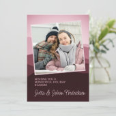 Liefelijke Roze Abstracte Seizoensgroeten Feestdagenkaart (Staand voorkant)