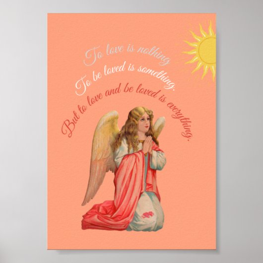 "Liefhebben en bemind worden is alles". Poster (Voorkant)