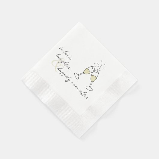 Liefhebben, lachen en nog lang en gelukkig na het  servetten (Hoek)