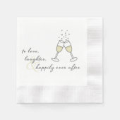 Liefhebben, lachen en nog lang en gelukkig na het  servetten (Voorkant)