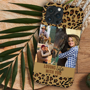 Liefhebben van het Leven met Je Luipaardprint 3 Fo Case-Mate iPhone Case