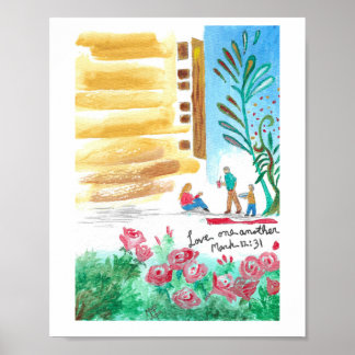Liefhebben voor elkaar Christelijke Mixed Media Ku Poster
