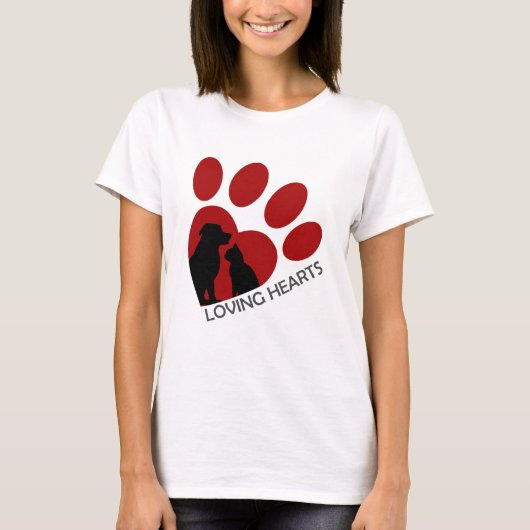 liefhebbend hart t-shirt (Voorkant)