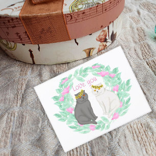 Liefhebbend stel katten Lief Je Briefkaart