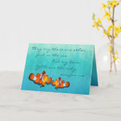 Liefhebbende Clownvis In de Zee Kaart (Gele Bloem)