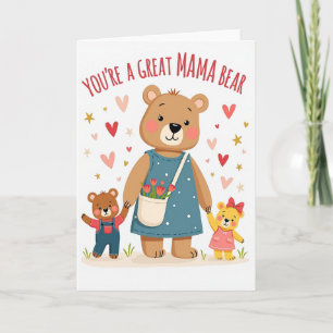 Liefhebbende dierfamilie geluk kaart
