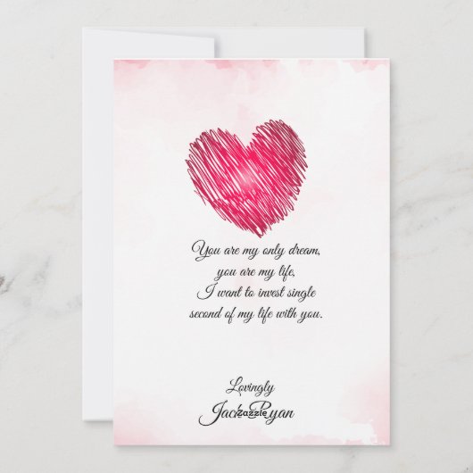 liefhebbende doe-het-zelf feestdagenkaart (Achterkant)