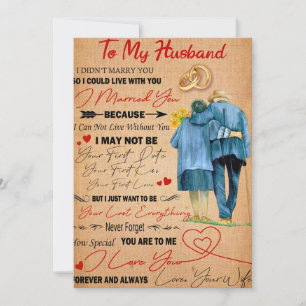 Liefhebbende echtgenoot   Brief aan mijn man ik ho Feestdagenkaart