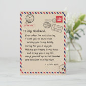 Liefhebbende echtgenoot | Brief aan mijn man ik ho Feestdagenkaart (Staand voorkant)