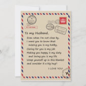 Liefhebbende echtgenoot | Brief aan mijn man ik ho Kaart (Voorkant)