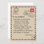 Liefhebbende echtgenoot | Brief aan mijn man ik ho Kaart (Voorkant / Achterkant)