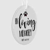 liefhebbende foto ' s met als huisdier gedenkteken ornament (voorkant)