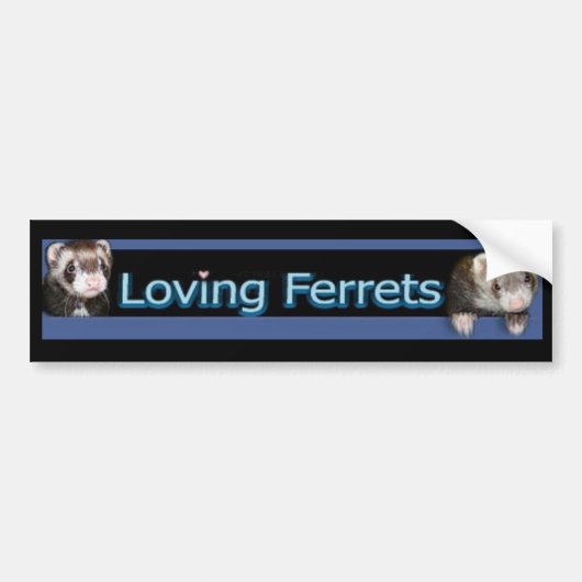 Liefhebbende Fretjes Bumpersticker (Voorkant)