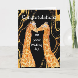 Liefhebbende Giraffe Gefeliciteerd met je trouwdag Kaart