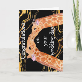 Liefhebbende Giraffe Gefeliciteerd met je trouwdag Kaart