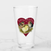 Liefhebbende Kuikentjes Glas (Voorkant)