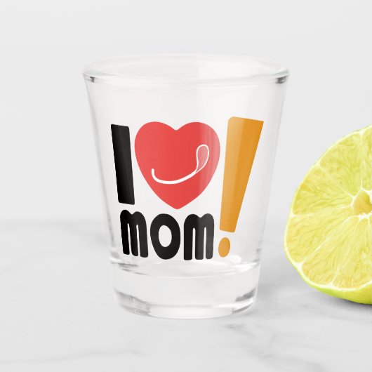 liefhebbende mama shot glas (Voorkant)