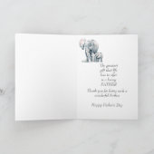 Liefhebbende Moeder Citaat Olifant & Kind Vaderdag Feestdagen Kaart (Binnen)